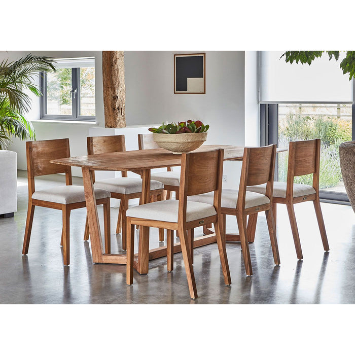 Jídelní židle ADELAIDE světlý potah - teak