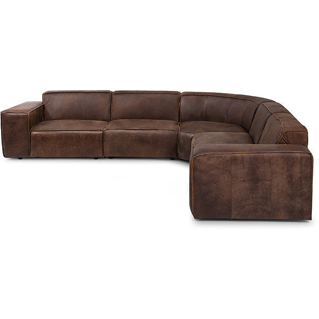 Kožená Grand rohová modulární pohovka Jagger 326x326cm