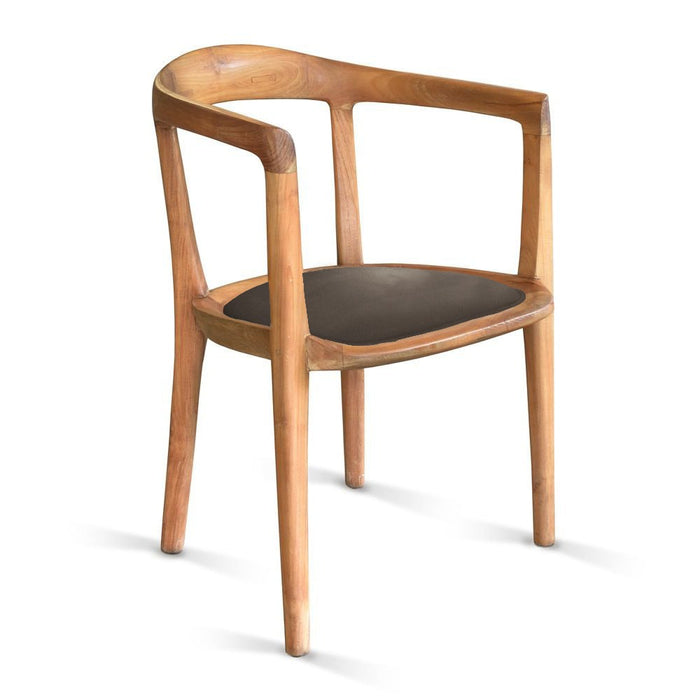 Dining chair SLOAN dark cover - teak