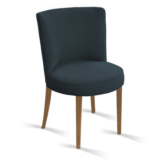 Upholstered dining chair SOHO teak - dark