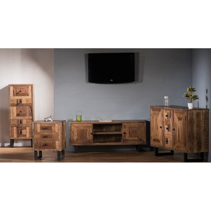 Parquet narrow chest of drawers