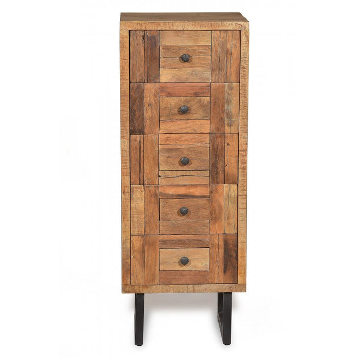 Parquet narrow chest of drawers