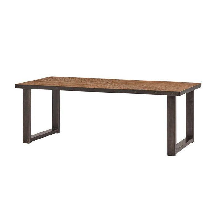 Jamie dining table in teak wood and metal