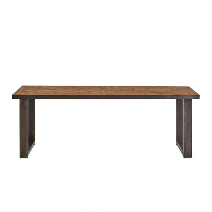 Jamie dining table in teak wood and metal