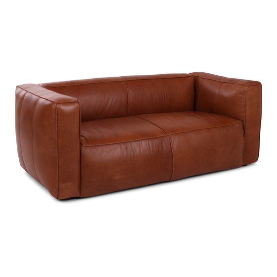 Layland two-seater sofa - brown leather