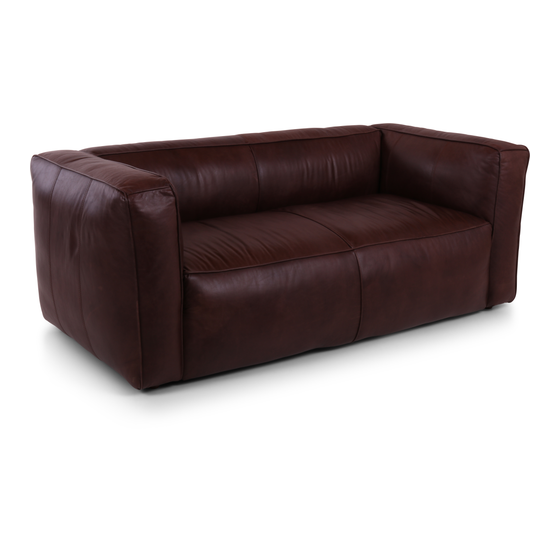 Layland two-seater sofa - chocolate leather