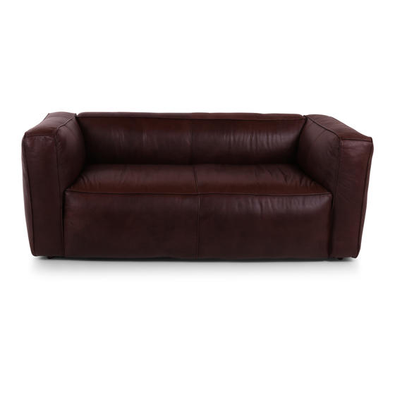 Layland two-seater sofa - chocolate leather