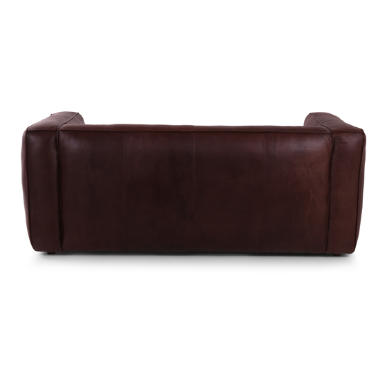 Layland two-seater sofa - chocolate leather