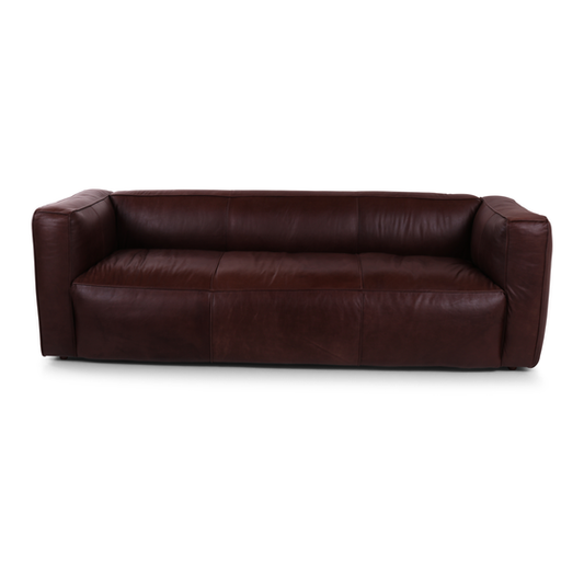 Layland three-seater sofa - chocolate leather