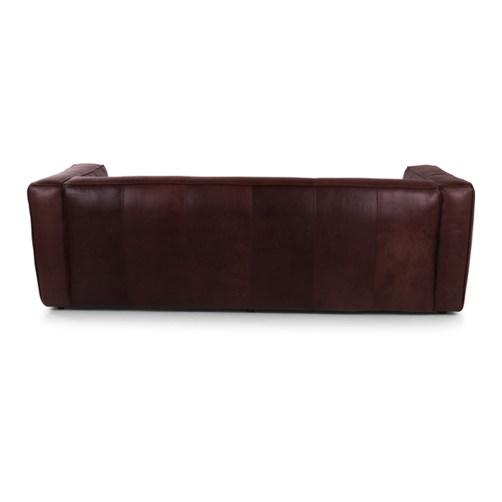 Layland three-seater sofa - chocolate leather