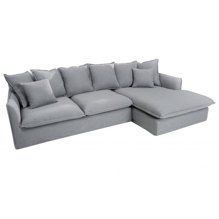 Four-seater corner sofa Helitos 255cm - Grey