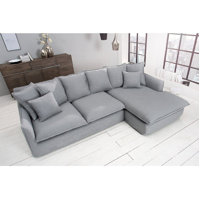 Four-seater corner sofa Helitos 255cm - Grey