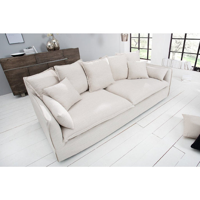 Three-seater sofa Helitos 215cm - White