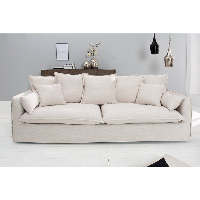 Three-seater sofa Helitos 215cm - White