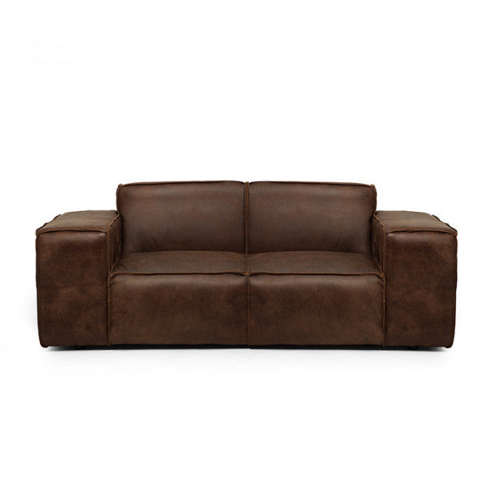 Two-seater leather modular sofa Jagger 197cm