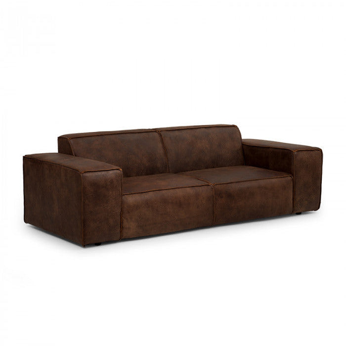 Three-seater leather modular sofa Jagger 237cm