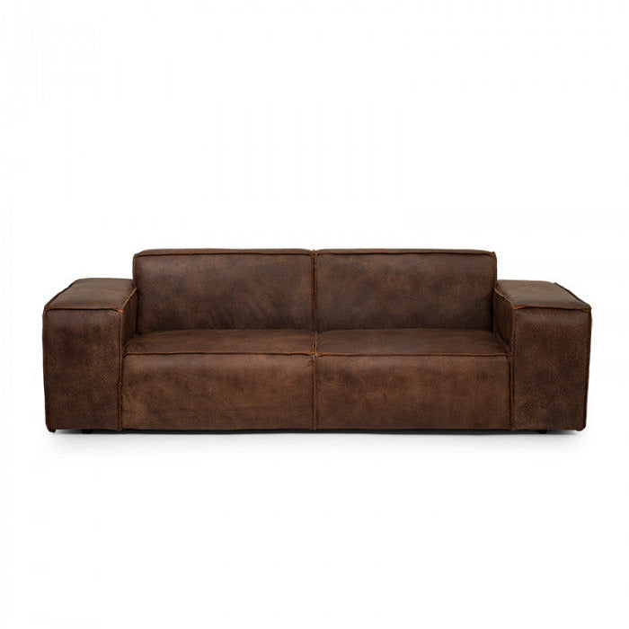 Three-seater leather modular sofa Jagger 237cm