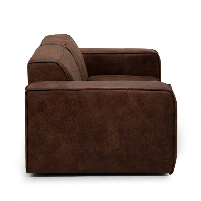 Three-seater leather modular sofa Jagger 237cm