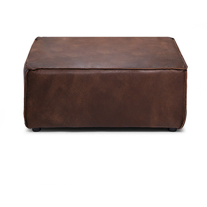 Jagger leather footstool