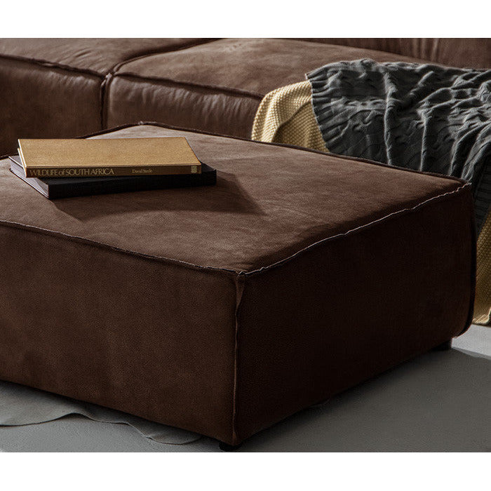 Jagger leather footstool