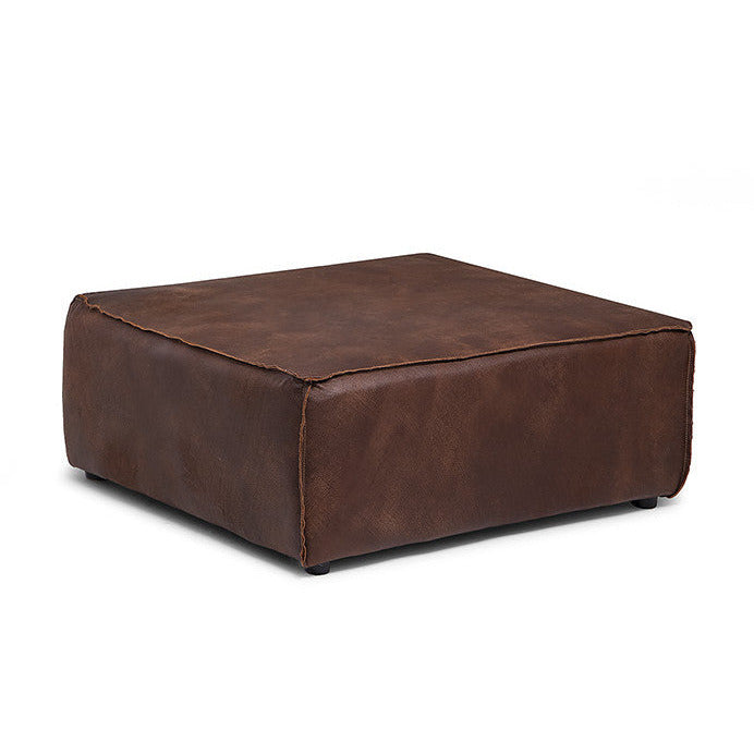 Jagger leather footstool