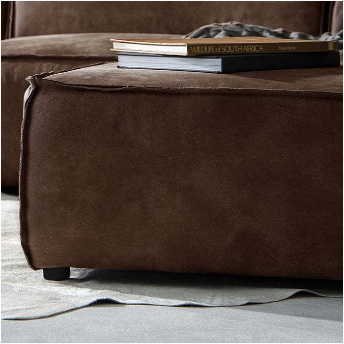 Jagger leather footstool