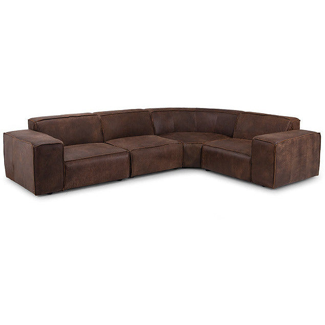 Leather corner modular sofa Jagger 326x236cm