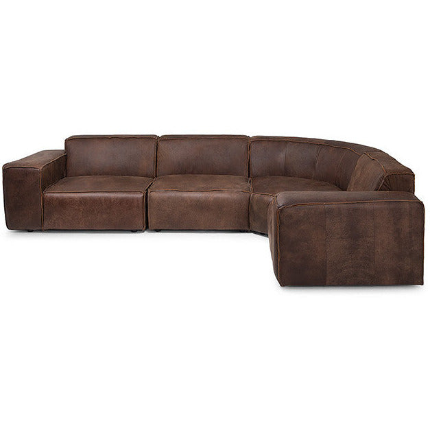 Leather corner modular sofa Jagger 326x236cm