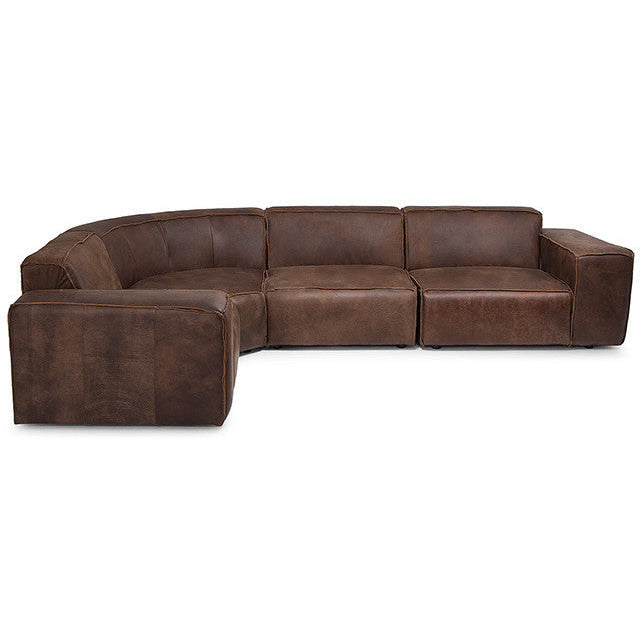 Leather corner modular sofa Jagger 326x236cm