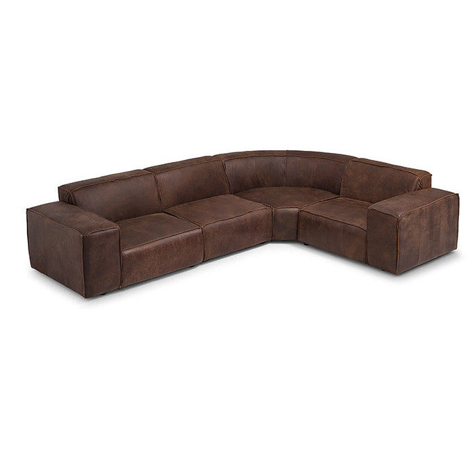 Leather corner modular sofa Jagger 326x236cm