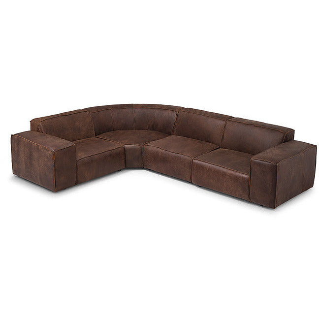 Leather corner modular sofa Jagger 326x236cm