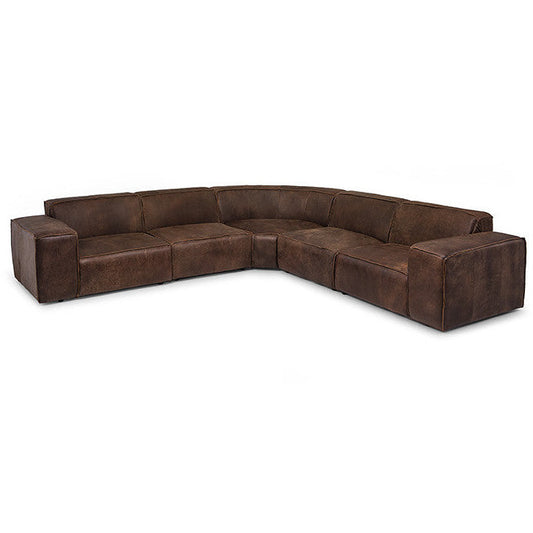 Leather Grand corner modular sofa Jagger 326x326cm