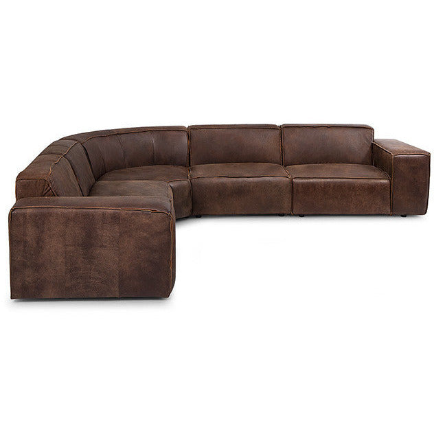 Leather Grand corner modular sofa Jagger 326x326cm