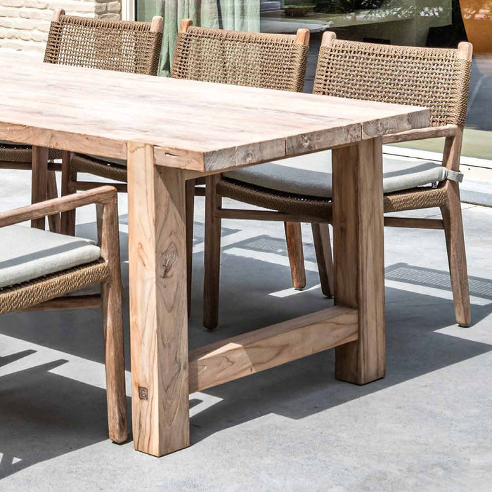 Outdoor dining table JADE from natural regenerated teak