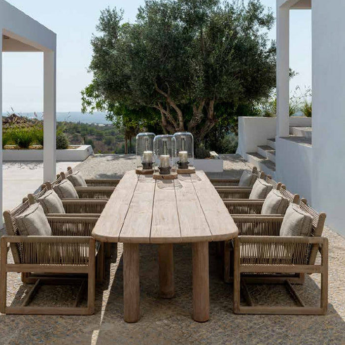 COLIN outdoor dining table made of natural reclaimed teak