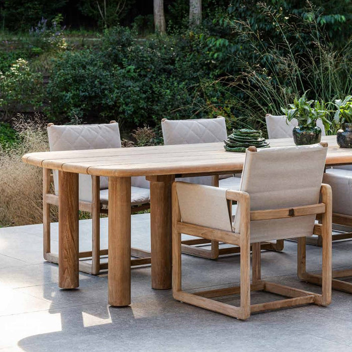 COLIN outdoor dining table made of natural reclaimed teak