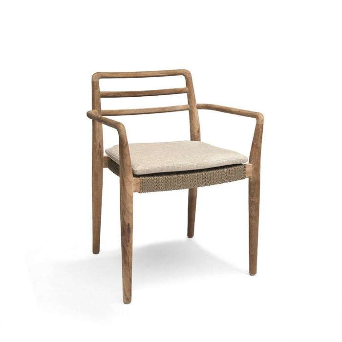 JADA dining chair made of reclaimed teak wood with armrests