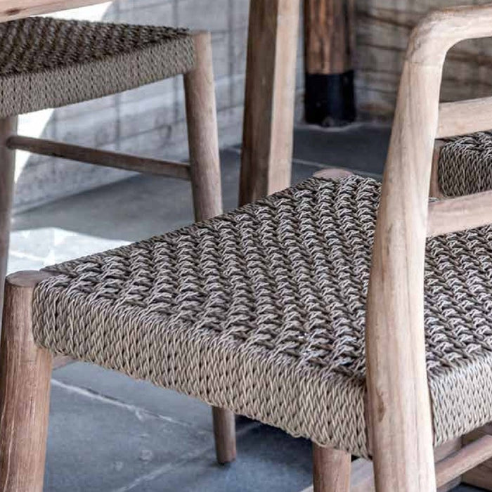 JADA bar chair made of natural regenerated teak wood