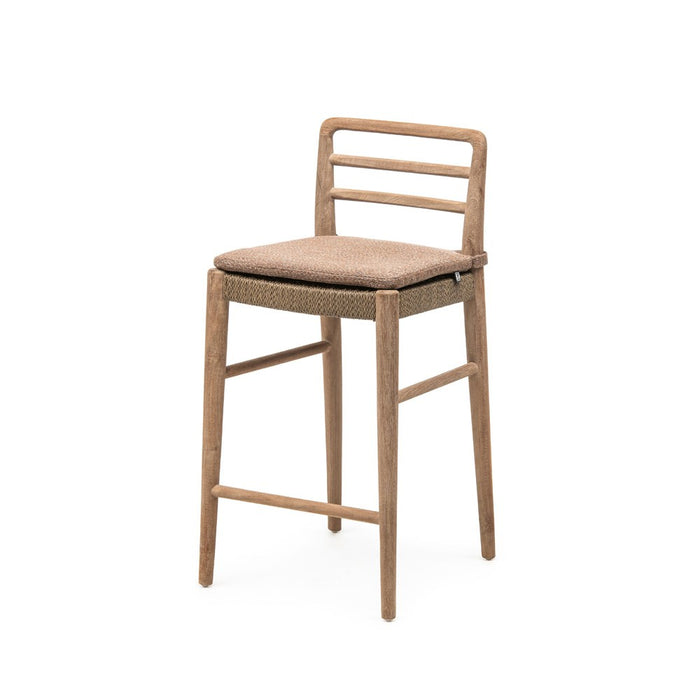 JADA bar chair made of natural regenerated teak wood