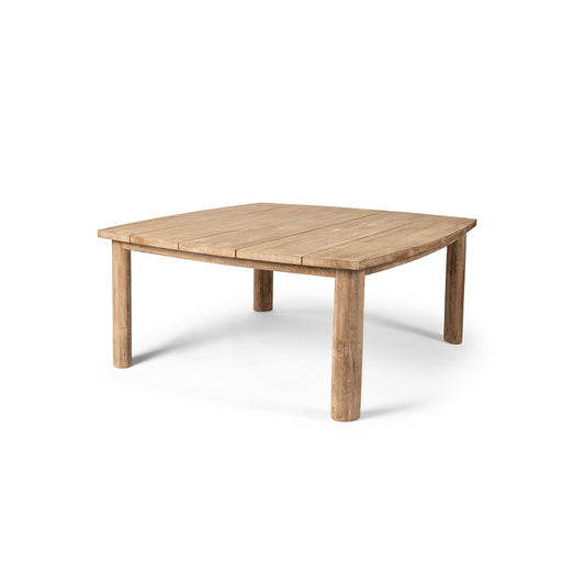 Square outdoor dining table MILA made of natural regenerated teak