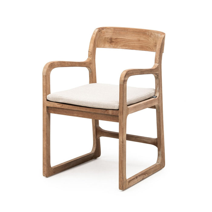 SONIA dining chair made of reclaimed teak wood with armrests