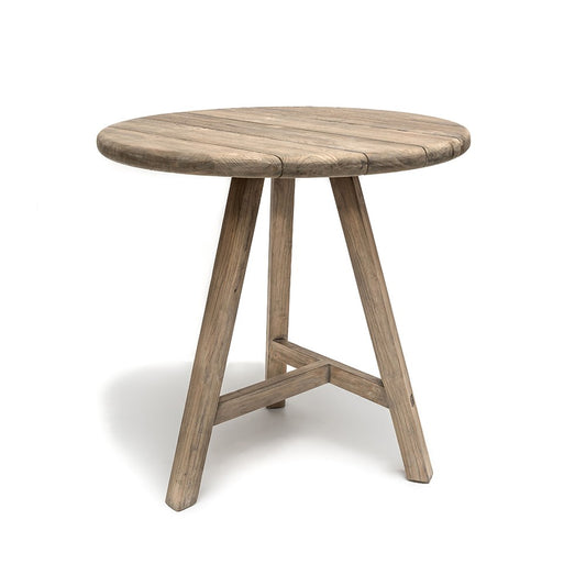 Round bar table ANDY from natural regenerated teak