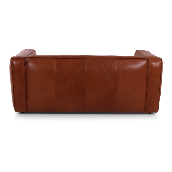 Layland two-seater sofa - brown leather