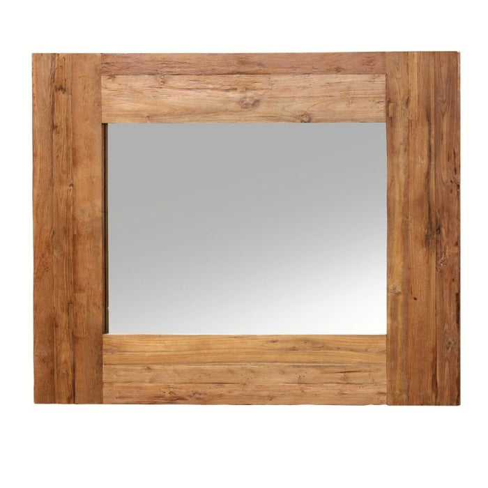 Natural teak mirror